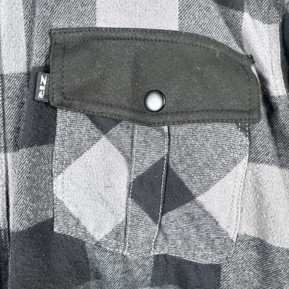 Z1R Duke Ombre Flannel Mens 2XL Motorcycle Shacket Shirt Jacket Concealed Carry